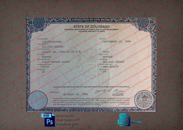 Colorado County Birth Certificates