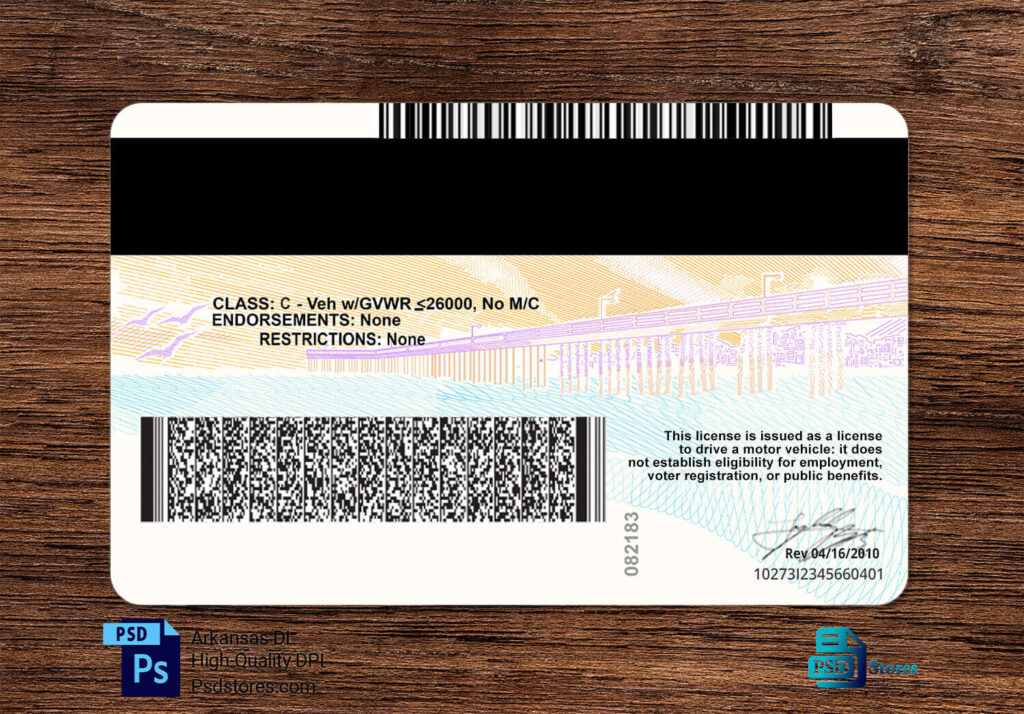 California Driver License Template (V2) - PSD Stores