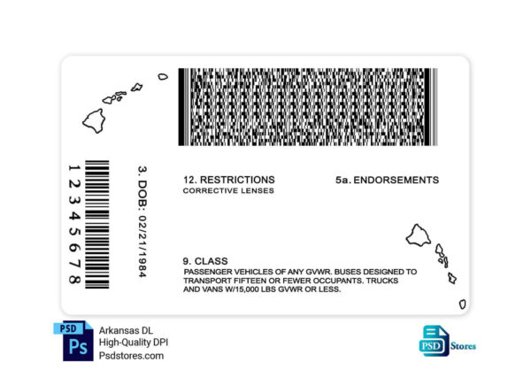 Hawaii Driver License Template - PSD Stores