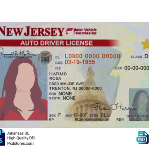 New Jersey Driver License Template - PSD Stores