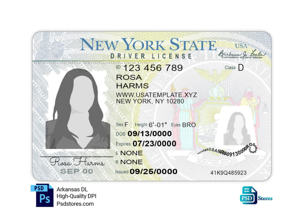 New York Driver License Template - PSD Stores