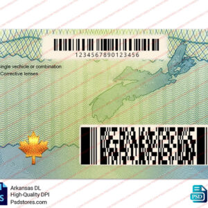 Nova Scotia Driver License Template (V2) - PSD Stores