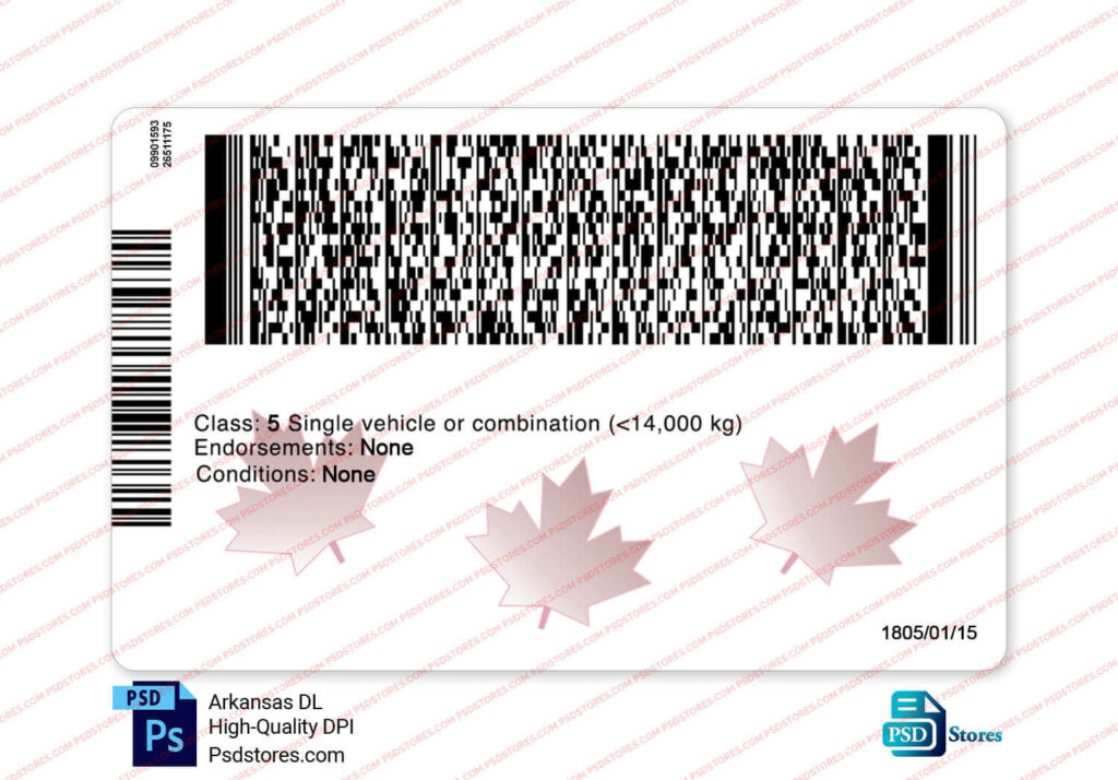 Nova Scotia Driver License Template PSD Stores