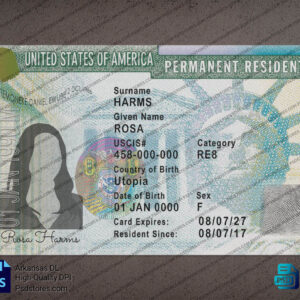 USA Permanent Resident Card Template (V2) - PSD Stores