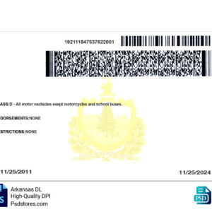 Vermont Driver License Template - PSD Stores