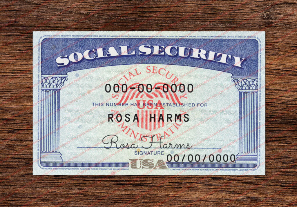 Social Security Card Template 01 - PSD Stores