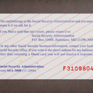 Social Security Card Template 02 - PSD Stores