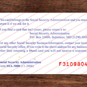 Social Security Card Template 02 - PSD Stores